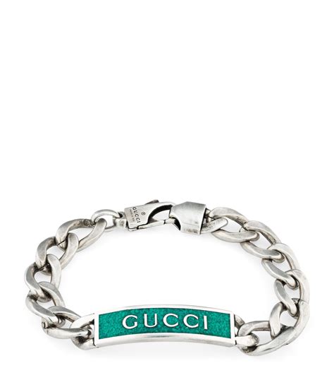 gucci green bracelet|gucci silver bracelet for men.